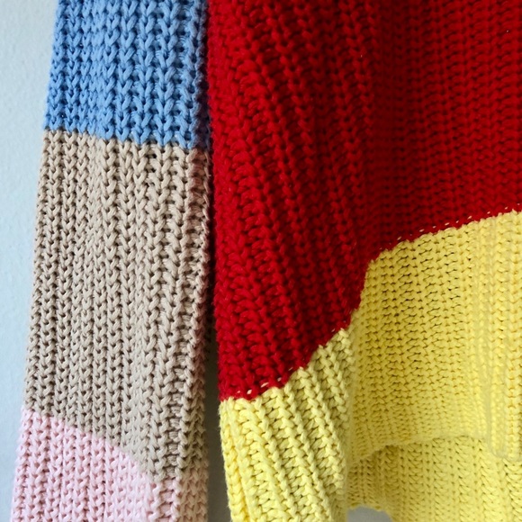 Color-block 100% cotton sweater by 525 America - Picture 8 of 8